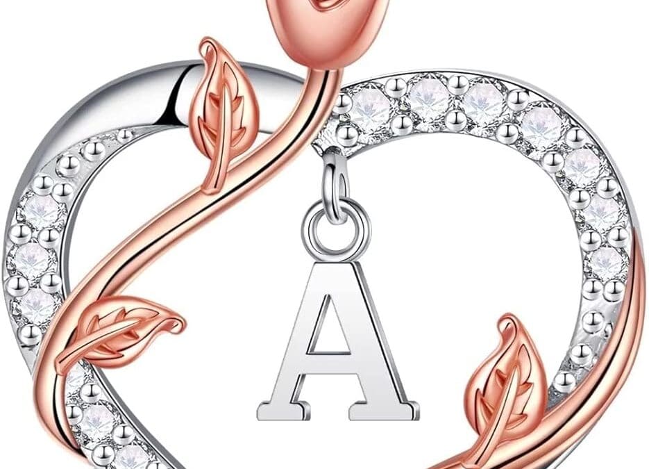 Iefil Christmas Gifts for Women Wife – 925 Sterling Silver Heart Initial Necklace, Anniversary Birthday Gifts for Women, Jewelry Gift for Wife Girlfriend Mom