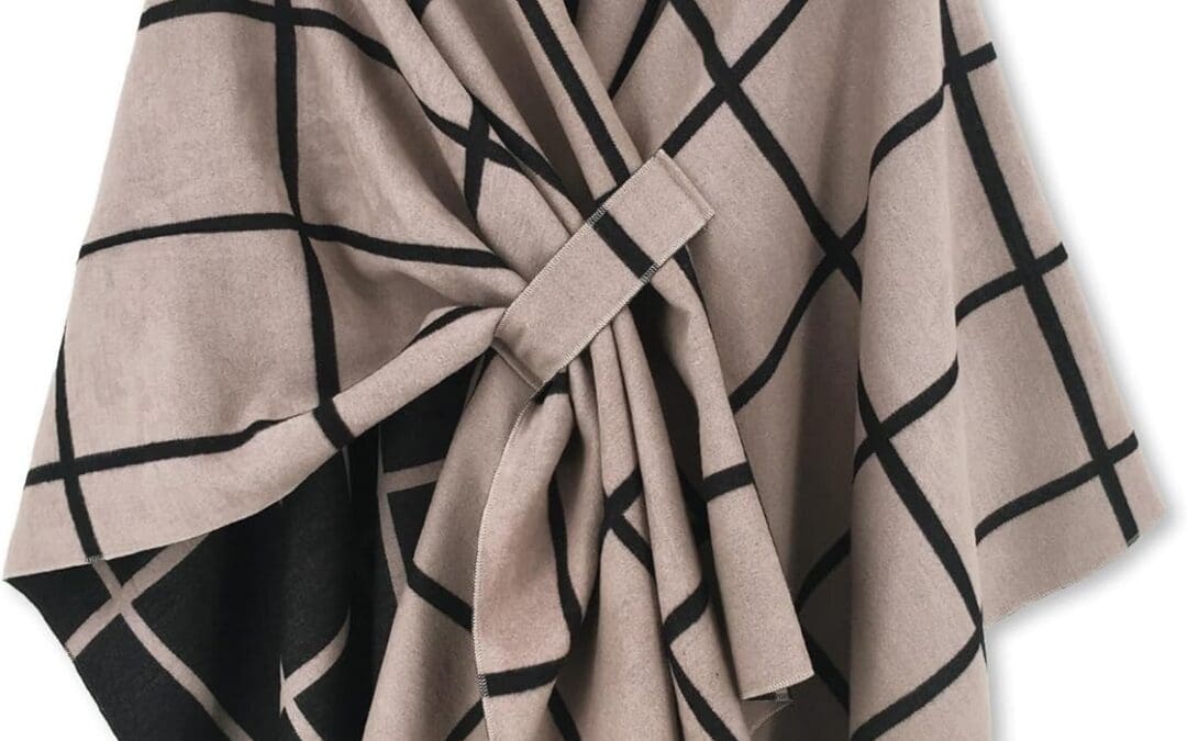 Moss Rose Women’s Shawl Wrap Poncho Ruana Cape Open Front Cardigan Shawls for Fall Winter