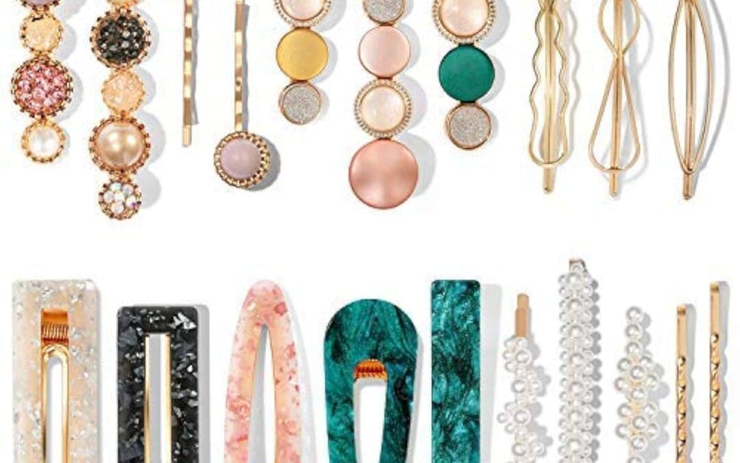 Mehayi 20 PCS Macaron Pearl Acrylic Resin Fashion Hair Clips Set, Cute Hair Barrettes Bobby Pins, Boho Fancy Hairpin Accessories Headwear Styling Tools, Gifts for Women Girls Decorative Wedding